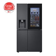 Voorkant van 628L Amerikaanse koelkast Zwart | Door In Door™ | InstaView™ | ThinQ™ - GSXE81EVBD